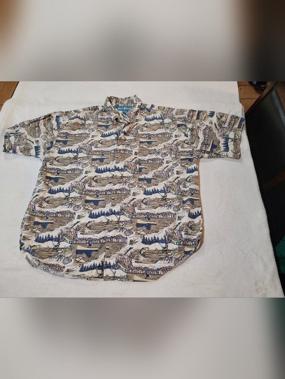 Big Dogs 2X Men's Button Up Short Sleeve Fly Fishing Shirt